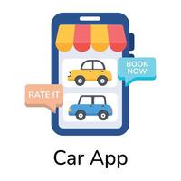 Trendy Car App vector