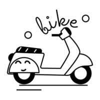 Trendy Scooter Bike vector