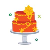 Trendy Wedding Cake vector