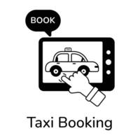 Trendy Taxi Booking vector
