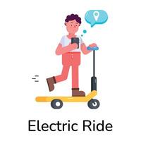 Trendy Electric Ride vector