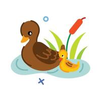 Trendy Duck Mom vector