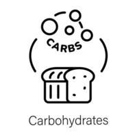 Trendy Carbohydrates Concepts vector