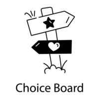 Trendy Choice Board vector