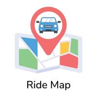 Trendy Ride Map vector