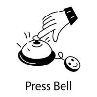 Trendy Press Bell vector