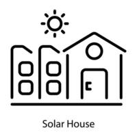 casa solar de moda vector