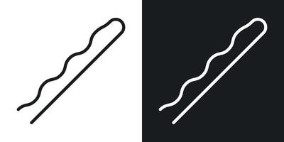 Bobby pin icon vector