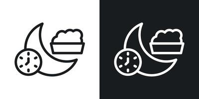 Ramadan iftar icon vector