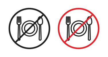 No eating sign vector