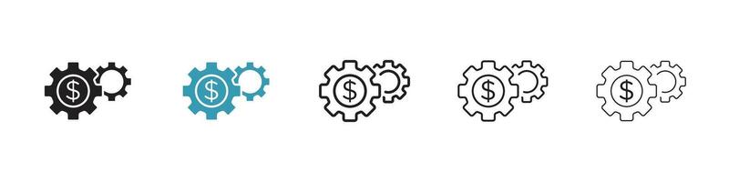 Money processes icon vector