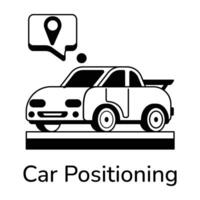 Trendy Car Positioning vector