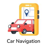 Trendy Car Navigation vector