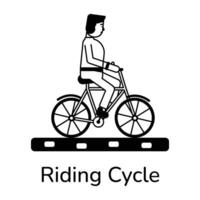 Trendy Riding Cycle vector
