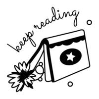 Trendy Keep Reading vector