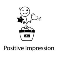 Trendy Positive Impression vector