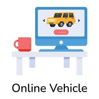Trendy Online Vehicle vector