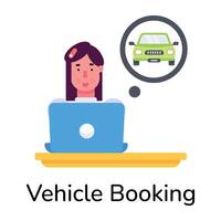 Trendy Vehicle Booking vector