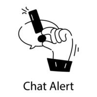 Trendy Chat Alert vector