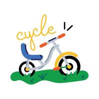 Trendy Kids Cycle vector