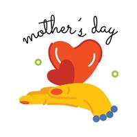 Trendy Mother Love vector