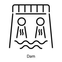 Trendy Dam Concepts vector