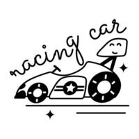 Trendy Racing Car vector