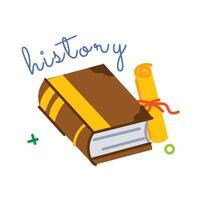 Trendy History Book vector