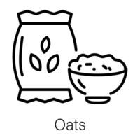 Trendy Oats Concepts vector