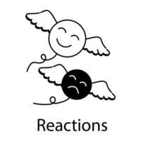 Trendy Reactions Concepts vector