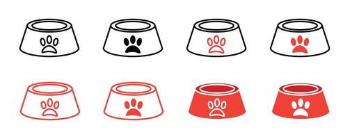 Pets bowl icon vector