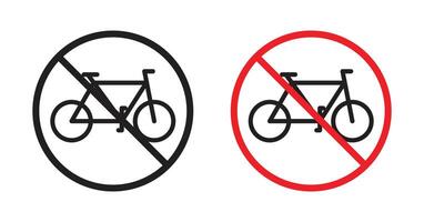 No bicycle sign vector