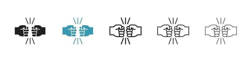 Fist bump icon vector