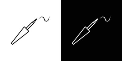 Eyeliner brush icon vector