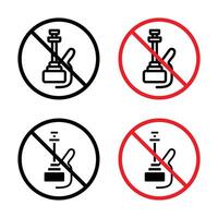 No hookah sign vector