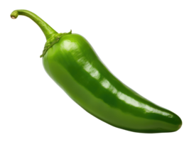AI generated Jalapeno green pepper, isolated, transparent background png
