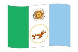 ondulación bandera de chaco, administrativo división de argentina. vector ilustración.