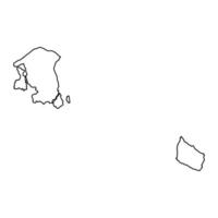 capital región mapa, administrativo división de Dinamarca. vector ilustración.