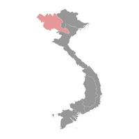 noroeste región mapa, administrativo división de Vietnam. vector ilustración.