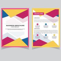 flyer template design with modern and minimalist style vector