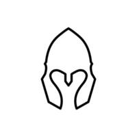 Warrior mask icon vector