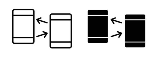 Data transfer icon vector