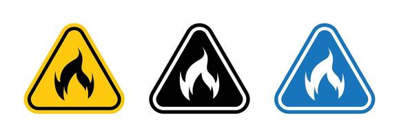 Fire warning sign vector