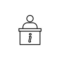 Help desk information icon vector