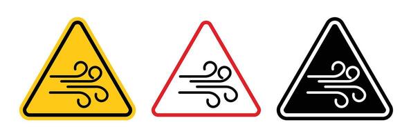 Wind warning sign vector