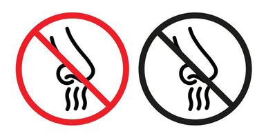 No smell sign vector