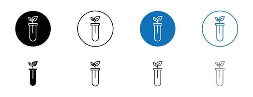 Test tube with plant icon vector