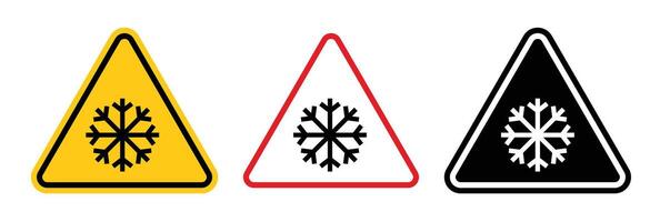 Cold warning sign vector