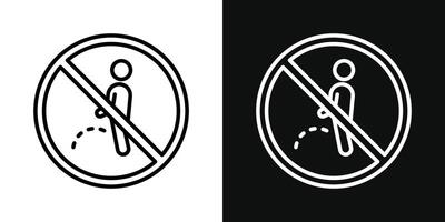 Ban piss sign vector