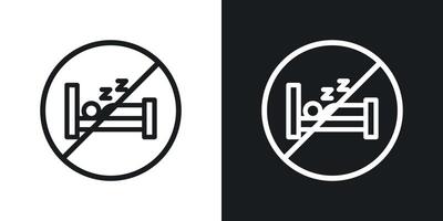 Sleepover ban sign vector